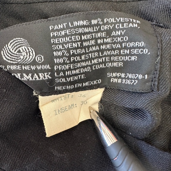 Stafford Formal Wear Men's Tuxedo Stripe Black Dress Pants Size 36x30 - Picture 5 of 5